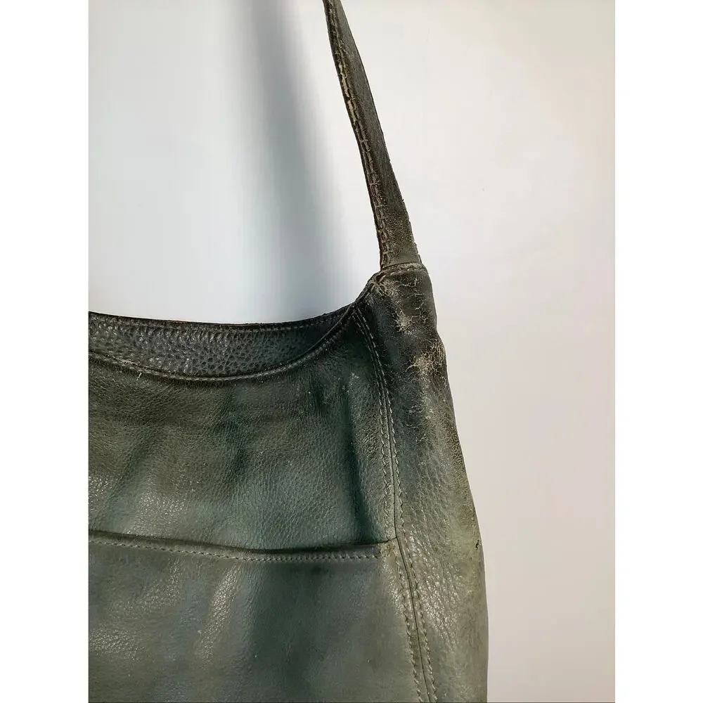 COACH Green Sonoma Leather Hobo Bag Shoulder Crossbody Purse Vintage 90s P8-5